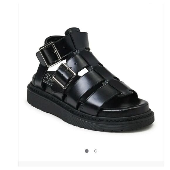 Black Fishemancore Chunky Sandals, 7Wide. - Picture 1 of 15